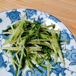 めんつゆで簡単☆水菜のごま和え